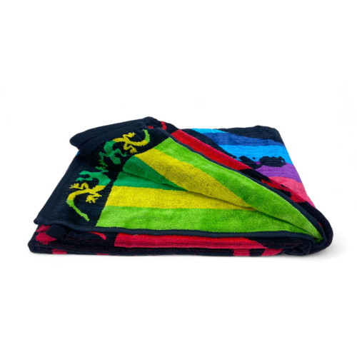 BEACH TOWEL in pure cotton terry Jeko Surf size large cm. 90 X 165 and beach backpack