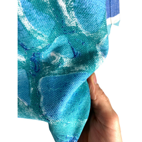 STRANDTUCH fouta CORALS Sämlinge GRÖSSE Large CM.100X200 mit Rucksack Strand KEEP CALM