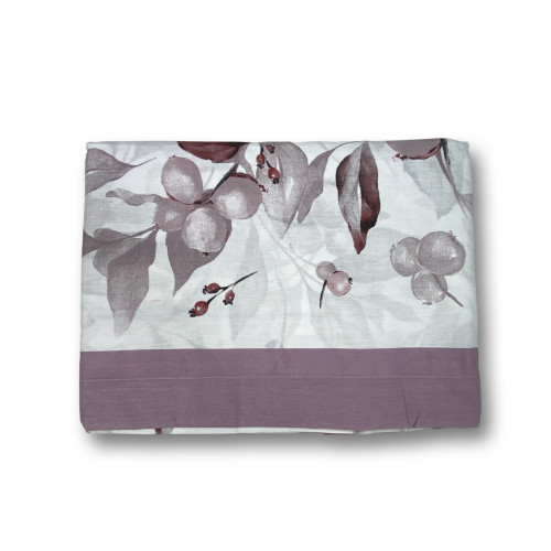 Completo lenzuola matrimoniale in Puro Cotone 2 piazze fantasia a fiori rosa