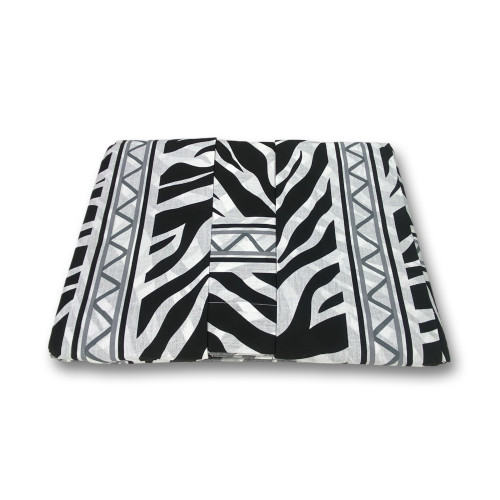 2-square, zebra patterned double bed sheets set in Pure Cotton