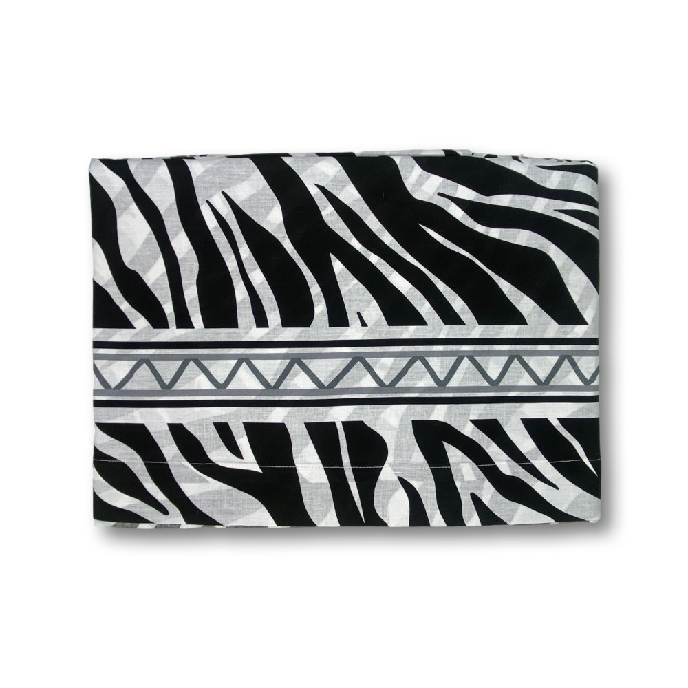 Completo lenzuola matrimoniale in Puro Cotone 2 piazze fantasia zebra