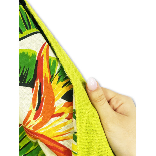 Serviette de plage double KIKOY en coton et éponge avec sac à dos KEEP – Motif Hawaï