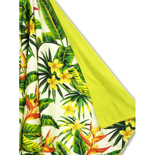 Toalla de playa doble KIKOY en algodón y rizo con mochila KEEP – Hawaii Pattern