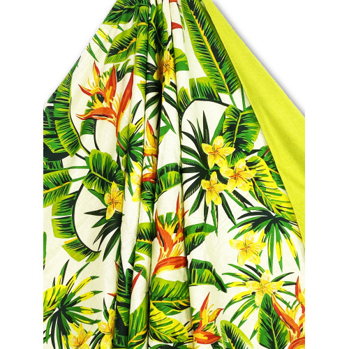 Toalla de playa doble KIKOY en algodón y rizo con mochila KEEP – Hawaii Pattern