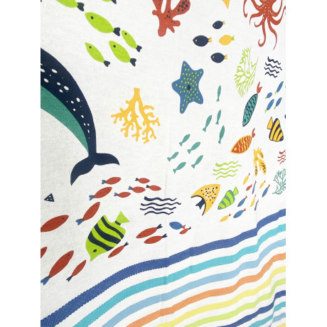 Fouta beach towel in cotton with fringes