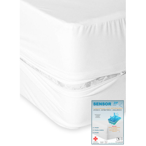 Housse de matelas imperméable intégrale avec capteur de fermeture éclair