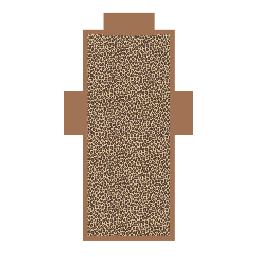 Strandbetttuch aus Mikrofaser mit Taschen und aufblasbarem Kissen mit Leopardenmuster TEDDY SIZE cm. 80 X 190 CM