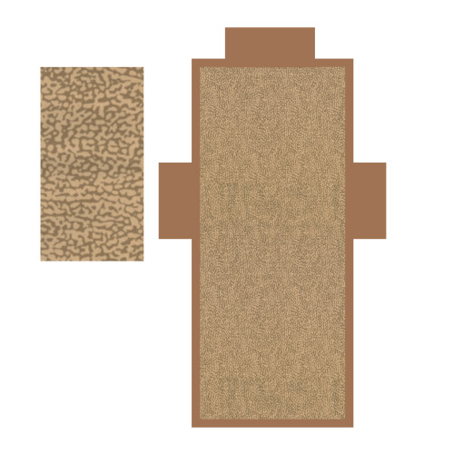 Toalla de playa de microfibra con bolsillos y cojín hinchable niño beige TEDDY TAMAÑO cm. 80 x 190