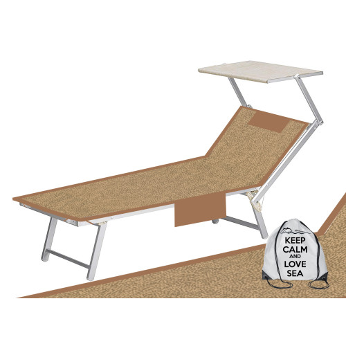 Mikrofaser-Strandtuch mit Taschen und aufblasbarem Kissen Junge beige TEDDY GRÖSSE cm. 80 X 190 CM