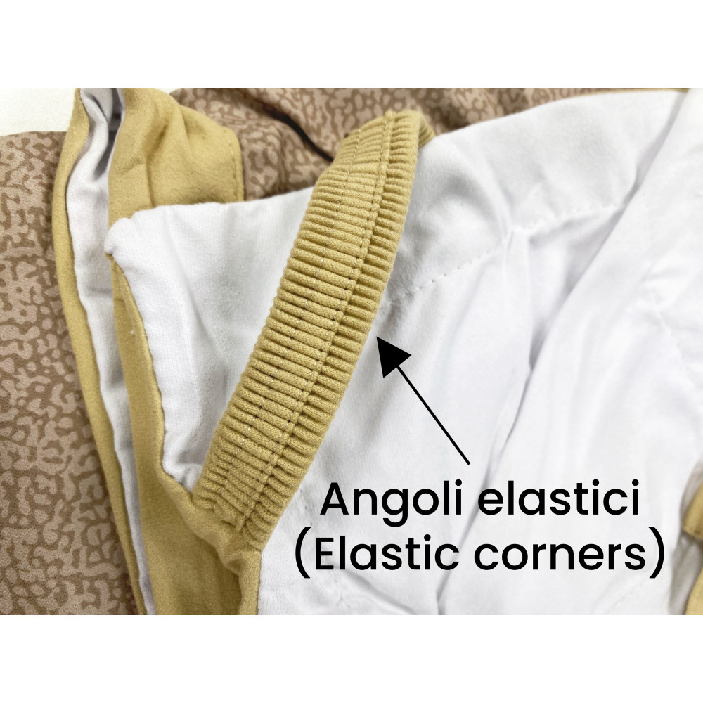 Mikrofaser-Strandtuch mit Taschen und aufblasbarem Kissen Junge beige TEDDY GRÖSSE cm. 80 X 190 CM