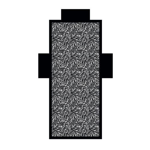 Microfiber beach bed towel with pockets and inflatable zebra pattern cushion TEDDY SIZE cm. 80 X 190