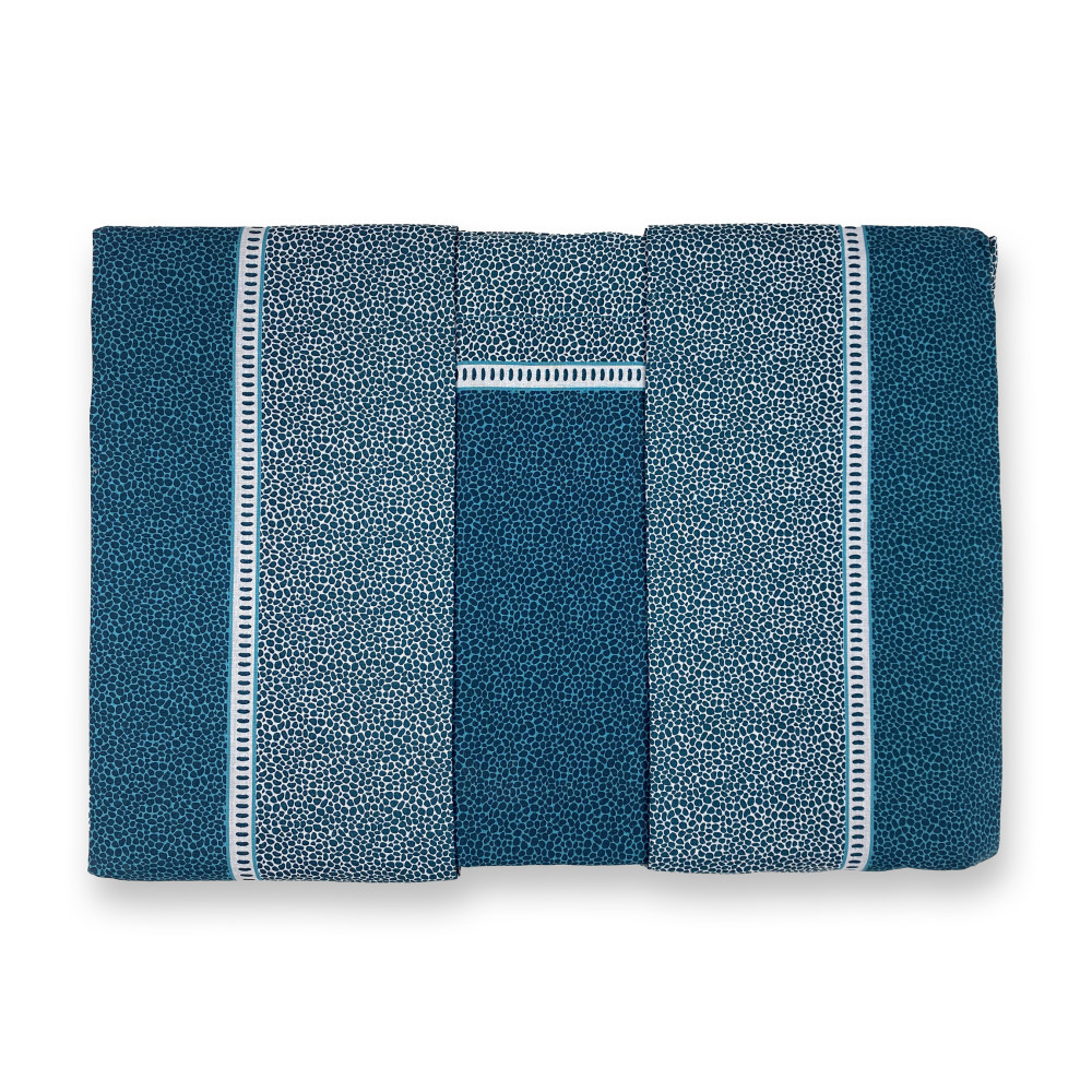 Sábanas dobles de algodón MAXI Tex Family - diseño moderno "time" color petróleo