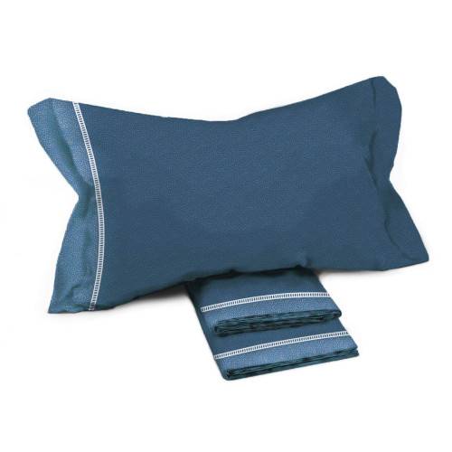 Double Cotton Sheets MAXI Tex Family - Modern Design "Time" Petrol Color