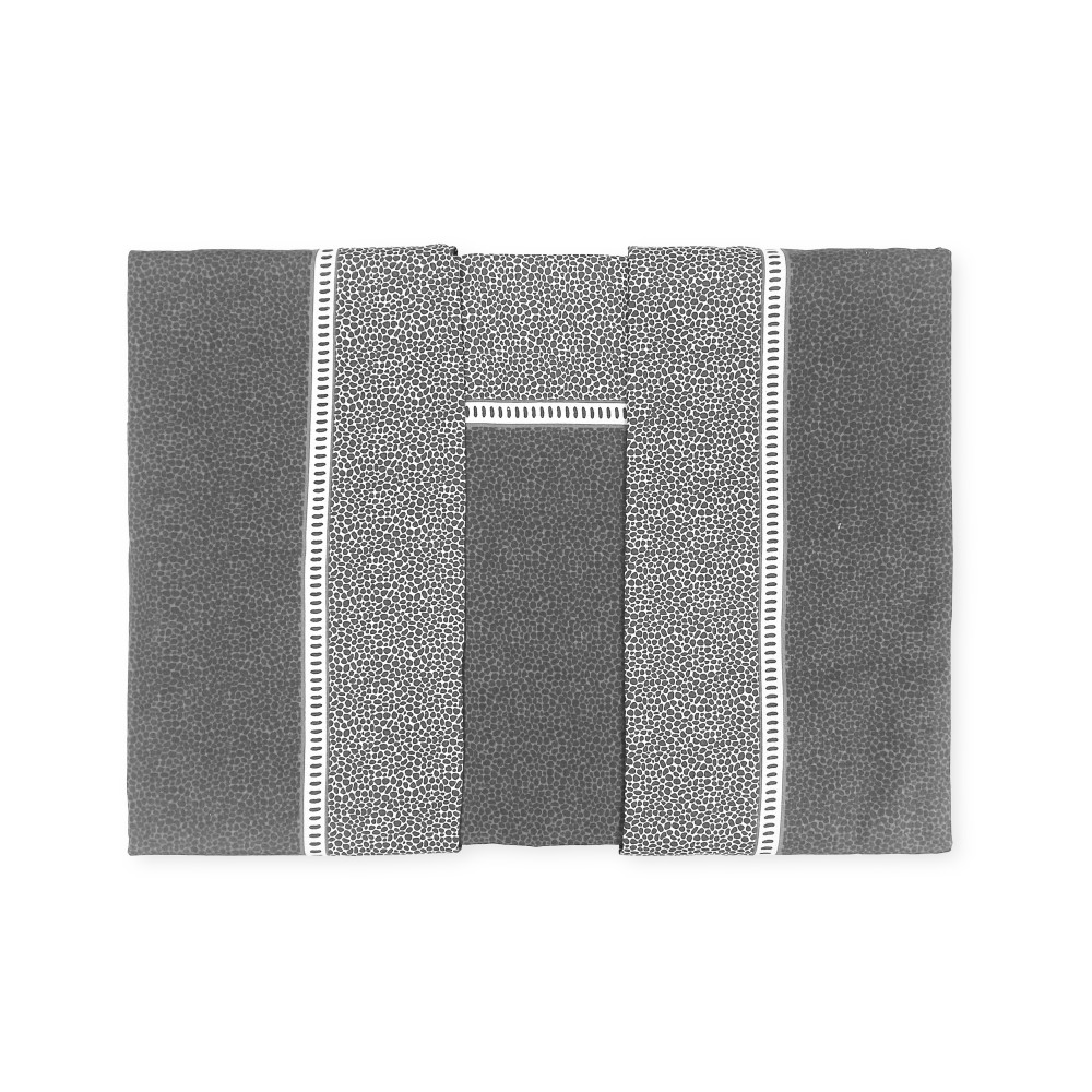 Sábanas dobles de algodón MAXI Tex Family - diseño moderno "Time" color gris