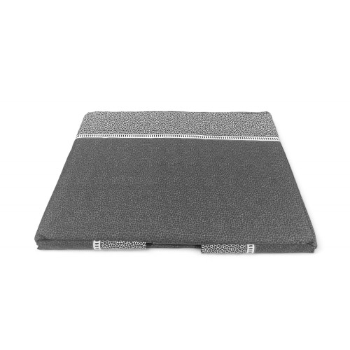 Draps Double Coton MAXI Tex Family - Design Moderne « Time » Couleur Gris