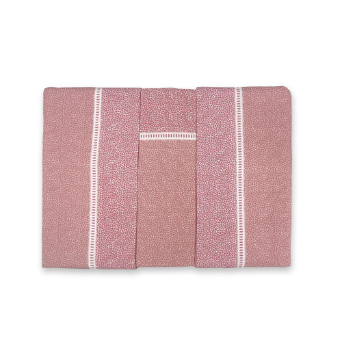 Double Cotton Sheets MAXI Tex Family - Modern Design "Time" Pink Color