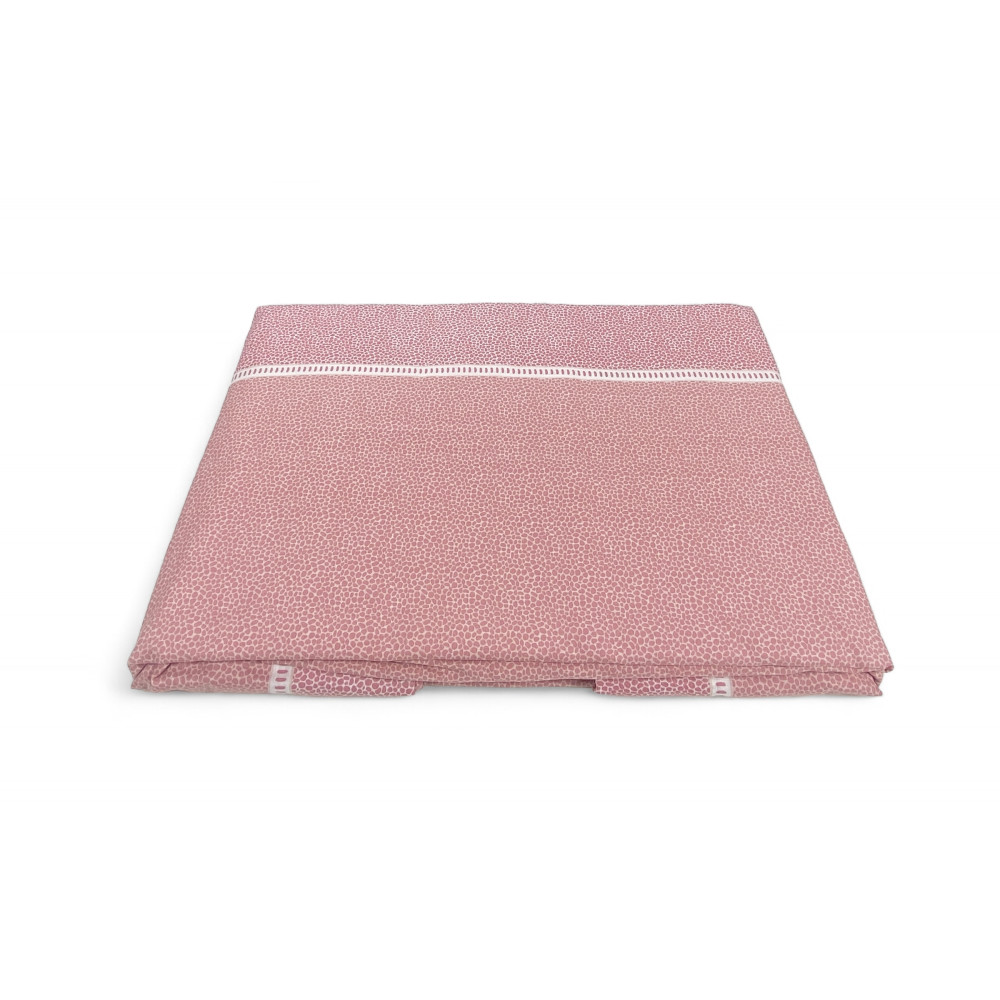 Draps Double Coton MAXI Tex Family - Design Moderne « Time » Couleur Rose