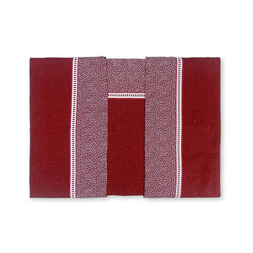 Doppelte Baumwollbettwäsche MAXI Tex Family - Modernes Design "Time" Bordeaux Farbe