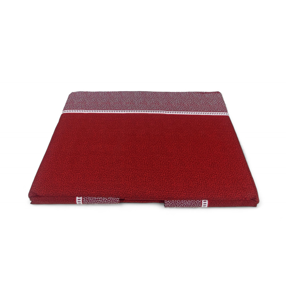 Double Cotton Sheets MAXI Tex Family - Modern Design "Time" Bordeaux Color