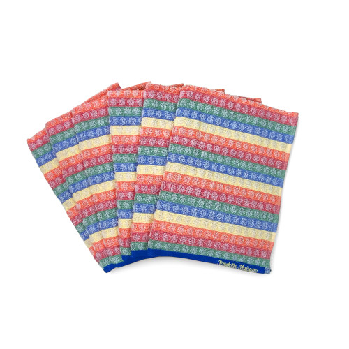 Set of 6 Cotton Kitchen Towels - Multicolor Sponge Kitchen Towels - Handmade Kitchen Towels Made in Italy - 50x70cm