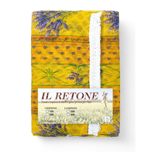 Zanzariera finestra a tenda da esterno Retone, tenda zanzariera porta finestra con anelli da giardino, colore Lavanda Provenzale