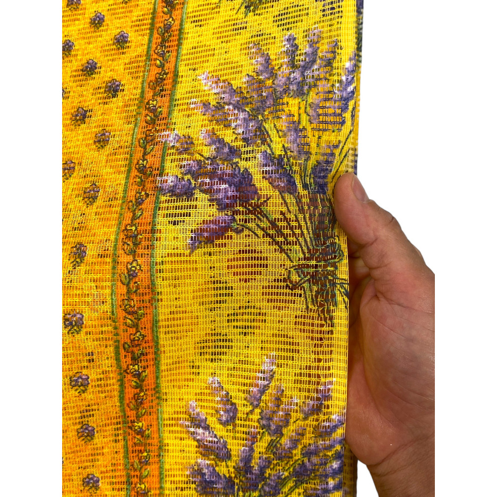 Insect screen window with outdoor curtain Retone, insect screen curtain French door with garden rings, color Lavender Provenzale