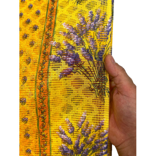 Insect screen window with outdoor curtain Retone, insect screen curtain French door with garden rings, color Lavender Provenzale