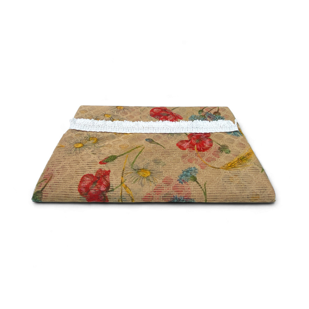 Insect screen window to outdoor curtain Retone, insect screen window curtain with garden rings, color Poppies