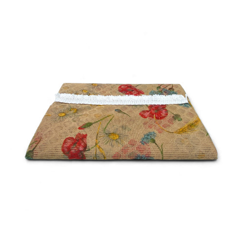 Ventana de mosquitera a cortina de exterior Retone, cortina de ventana de mosquitera con anillos de jardín, amapolas de color