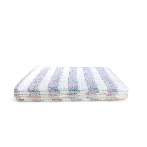 Set de serviettes de bain en coton rayé 60x100 et 40x60, 6 pièces, 350 gr/m², couleurs uniques, fabriqué en Italie, absorbant et
