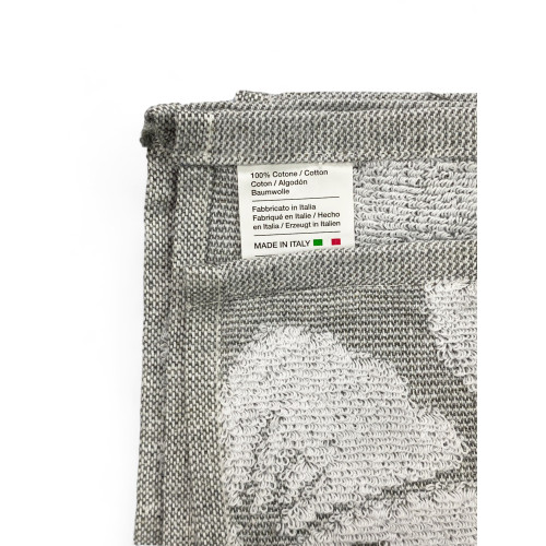 Juego de toallas de baño de algodón 60x100 y 40x60 flores, 6 piezas, 350 gr/m², colores pastel, Made in Italy, absorbente y suav