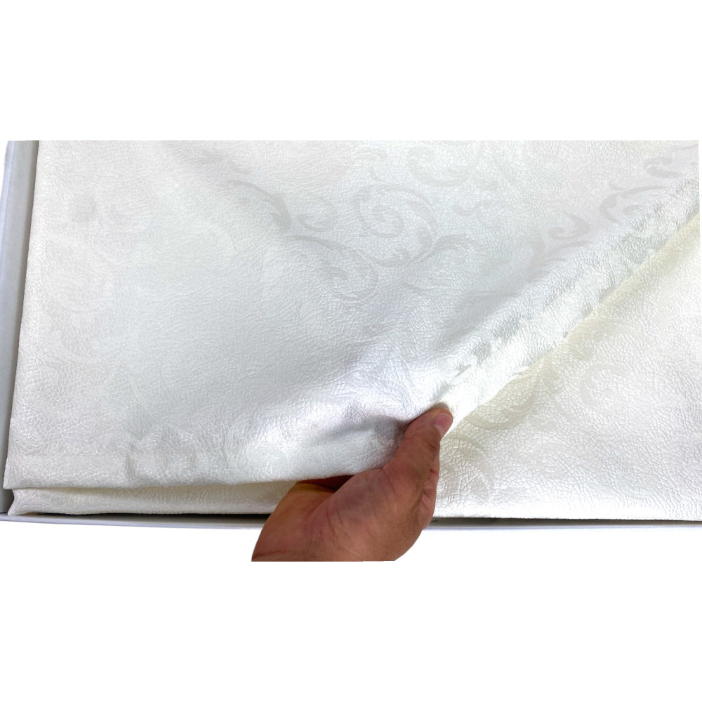 Complete Skinny Double Bed Set, Pure Cotton Sheets and Jacquard Summer Double Bedspread, Made in Italy