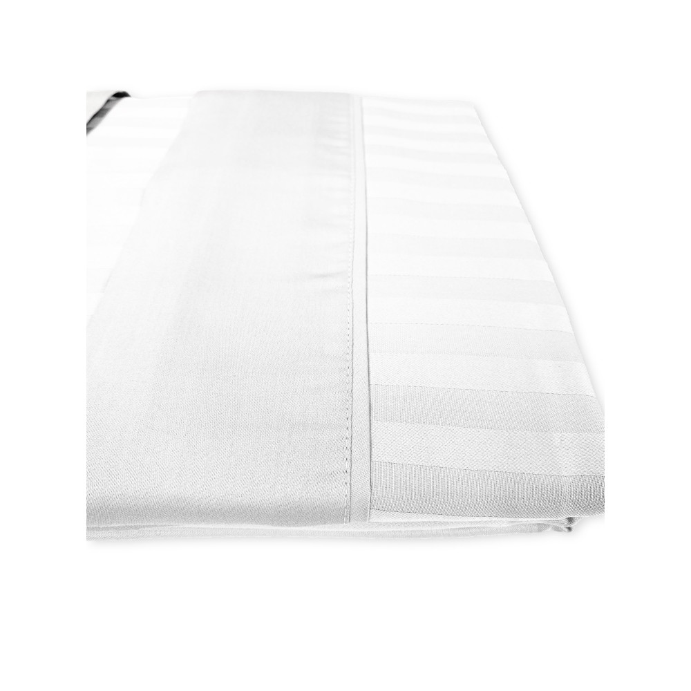 Levant white cotton double sheets set, double bed sheet set, striped pure cotton satin