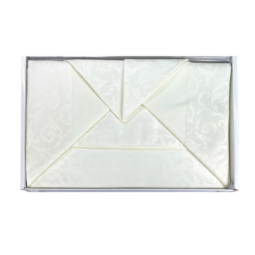 Parure de lit double skinny complète, draps en pur coton et couvre-lit double d’été en jacquard, fabriquée en Italie