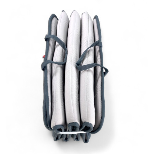 Klappmatratze für Strandbett, Liegestuhl, Schwimmbad, Double Face 52x200 und 2cm dick, mit Griffen, Dunkel- und Hellgrau