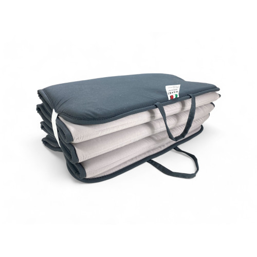 Colchón Plegable para Cama de Playa, Tumbona, Piscina, Doble Cara 52x200 y 2cm de grosor, con asas, Gris Oscuro y Claro