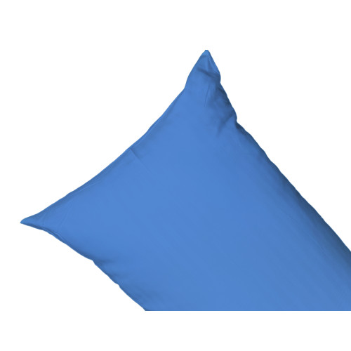 Mikrofaser-Doppellaken-Set, hellblau, gestreift satiniert, ohne Bügeleisen, 2 Quadrate