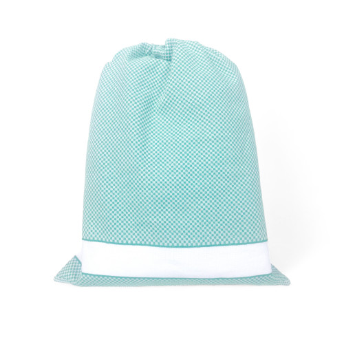 EasyZip Sacca Asilo con Nome - Tela Aida da Ricamare - Sacca in Puro Cotone, disponibile in 9 Colori, Resistente e Made in Italy