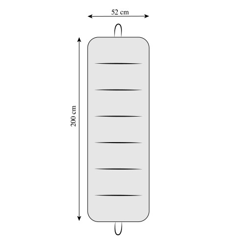 Folding Mattress for Beach Bed, Deckchair, Swimming Pool, Double Face 52x200 and 2 cm thick, with handles, Beige/Dove Grey color