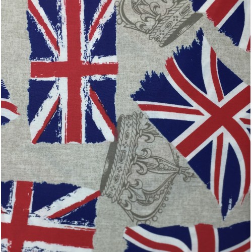 Gran Foulard Housse de couette en tissu Motif drapeau anglais Londres en pur coton
