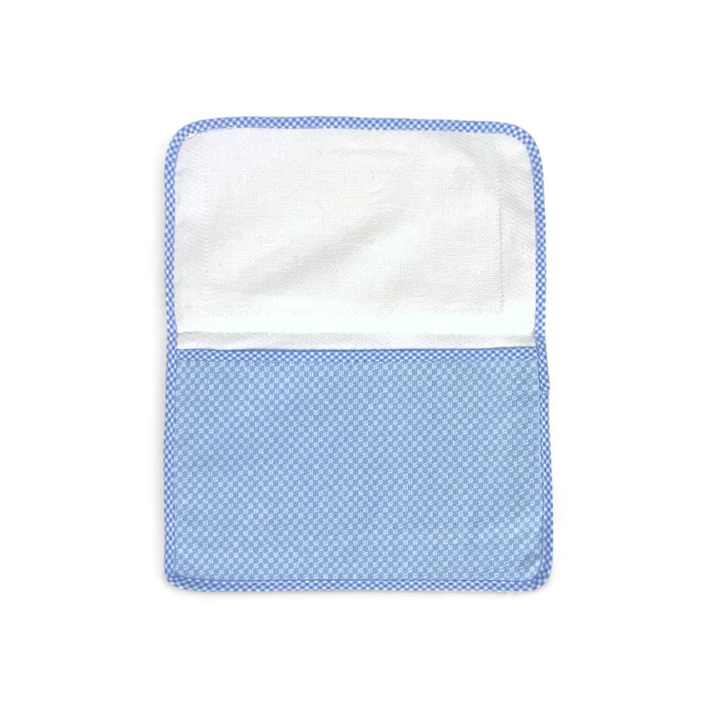 Bustina Custodino in Tinto Filo, Porta Bavaglino Asilo, 29x19 cm, Set Asilo Personalizzato con Nome, Set Asilo da Ricamare