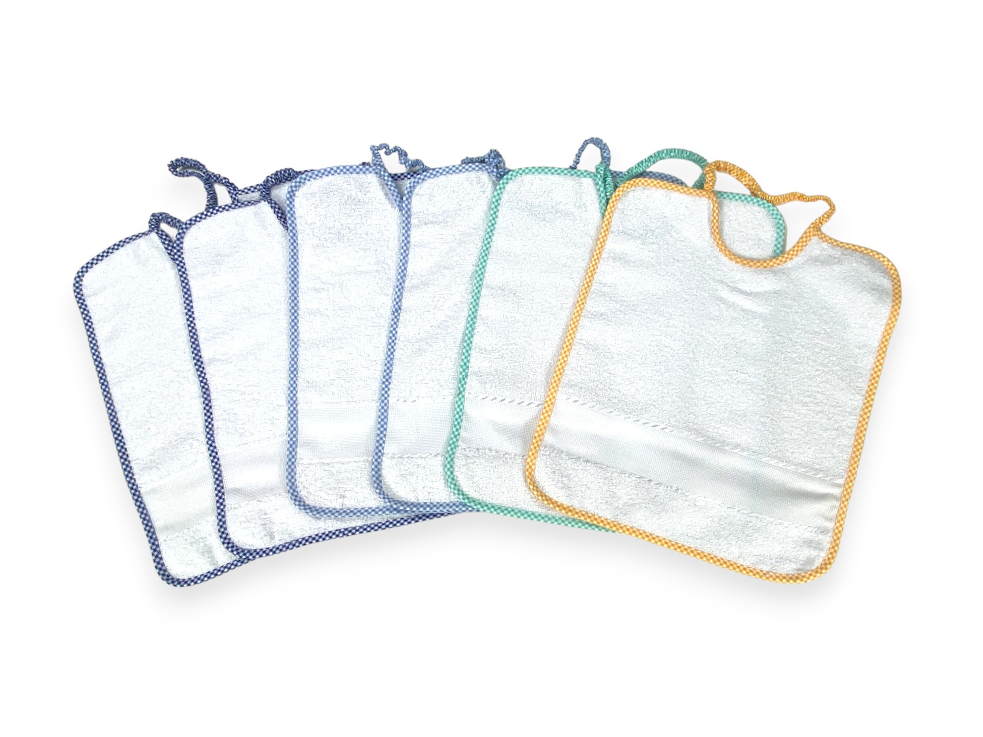 Set 6 Bavaglini Bambino JACK - Cotone MAXI 30x39cm Con Elastico, Doppia Faccia, Made In Italy - Foto 12