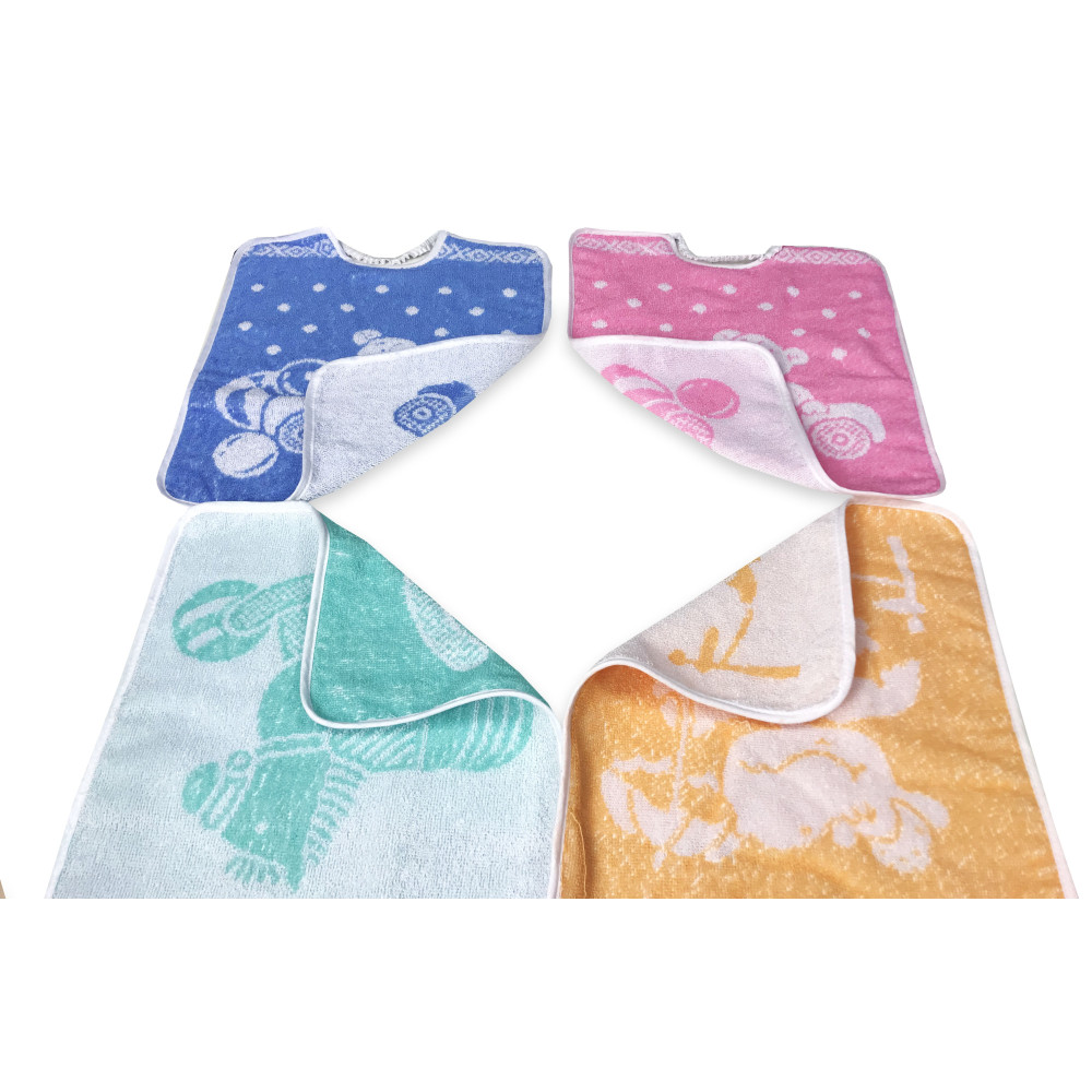 SET 6 BIBS BIBS BABY JACK CM ©. 30x39 size MAXI gag with pure cotton elastic