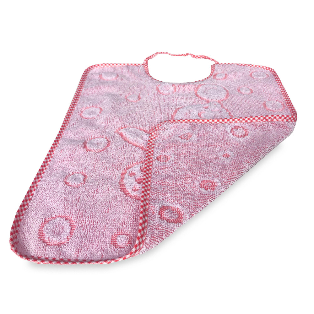 SET 6 BAVAGLINI BAVETTE bambino JACK © cm. 30x39 misura MAXI bavaglio con elastico puro cotone