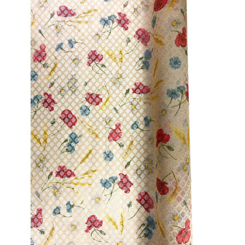 Mohnblume Fancy Meter Moskitonetz, Rautennetz, 150 cm Höhe, Made in Italy, einfache Installation, Anti-Insekten