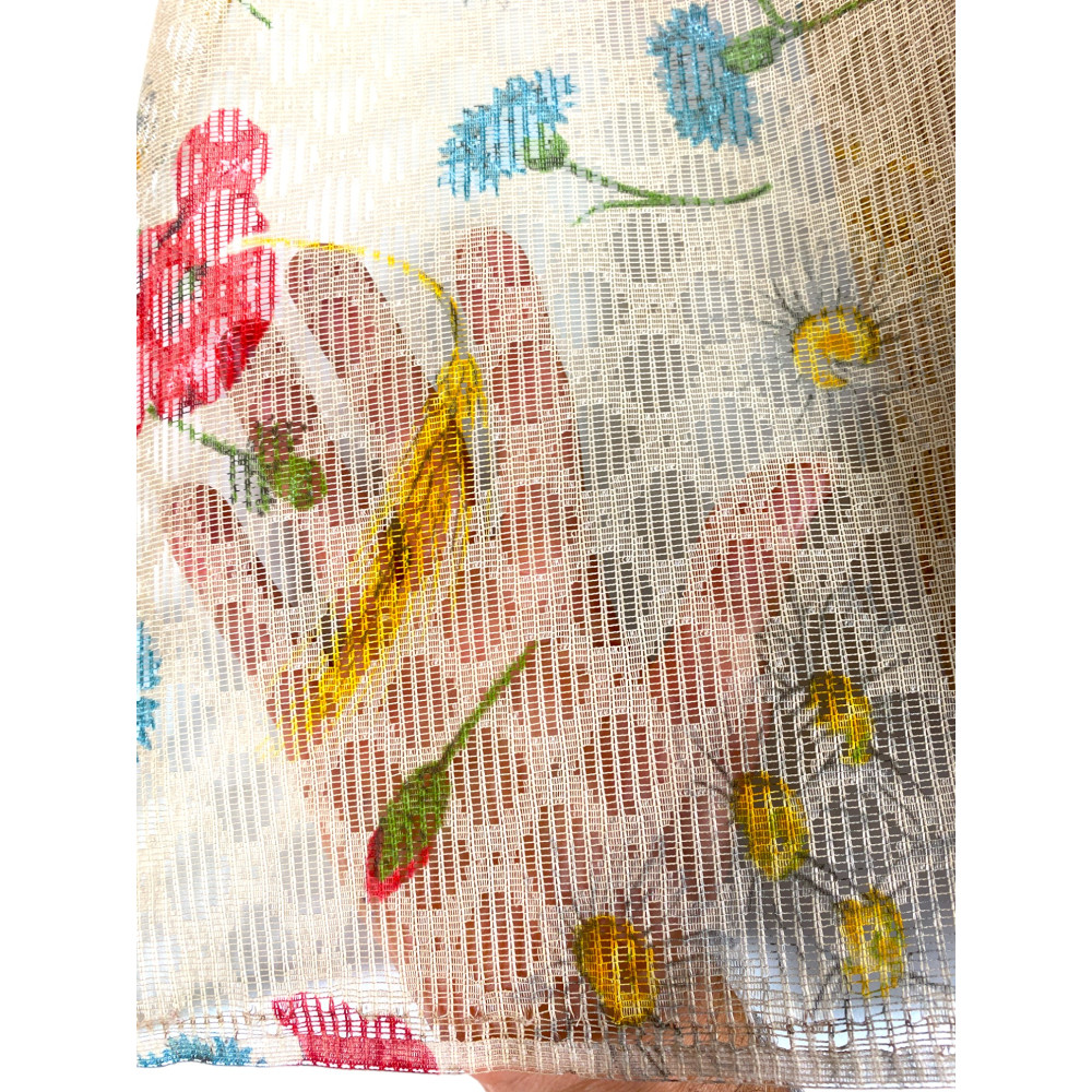 Moustiquaire Poppy Floral Fancy Meter, Filet losange, 150 cm de hauteur, Fabriqué en Italie, Installation facile, Anti insectes