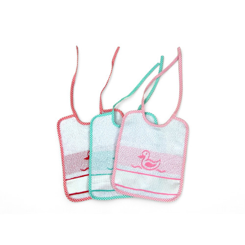 BIB SET FOR GIRLS FEMALE POPPY © cm. 20x24 gag with laces and AIDA canvas