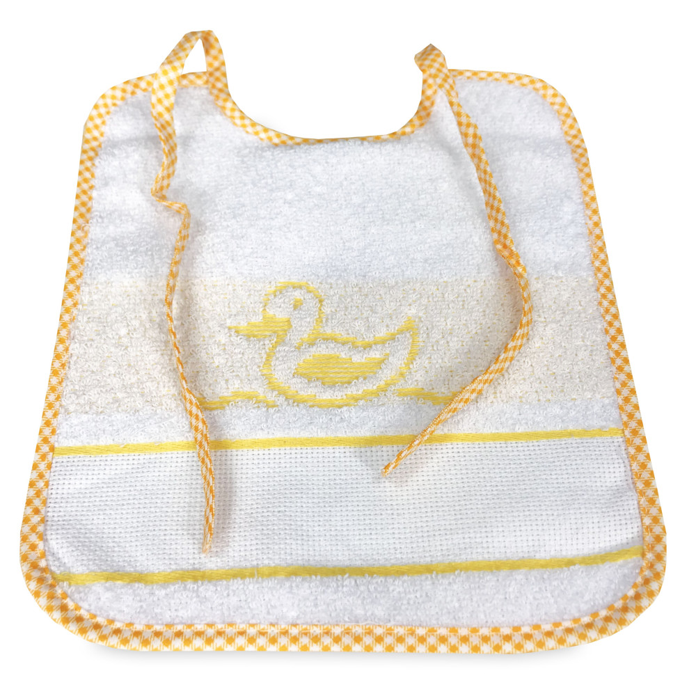 SET BAVAGLINI BAMBINA FEMMINA POPPY © cm. 20x24 bavaglio con lacci e tela AIDA