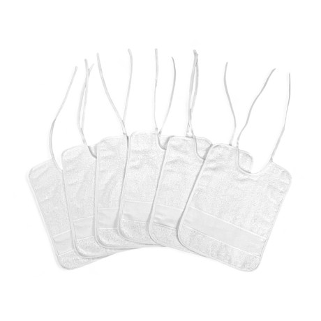 Set de 6 Baberos Blancos de...