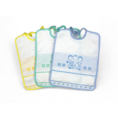 SET BAVOIRS BÉBÉ garçon PAVOT © cm. 24x30 gag avec élastique et toile AÏDA